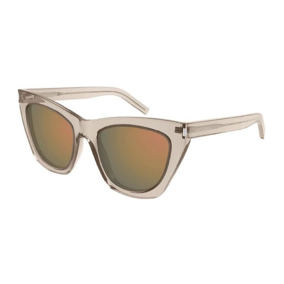 NWT SAINT LAURENT SUNGLASSES NUDE BROWN - Picture 1 of 4